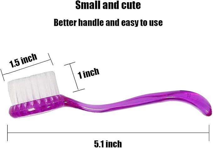 2PC Nail Cleaner Brush Pet Hair Comb Hamster Hair Grooming Cleaning Brushes Pet Animal Bathing Brushes for Guinea Pig Chinchilla Ferret Cleaning Tool (Purple)