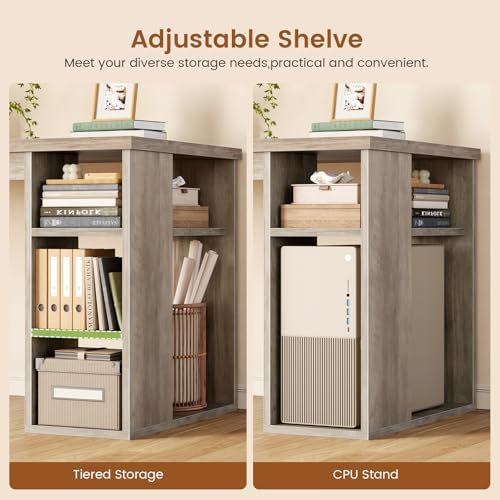 SEDETA 55.1" Farmhouse Office Desk with 3 Drawers for Home Office,Grey