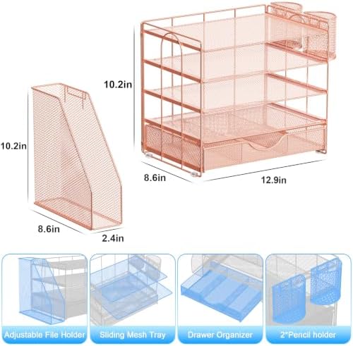 gianotter 5-Tier Desk Organizer with Drawers and File Holders