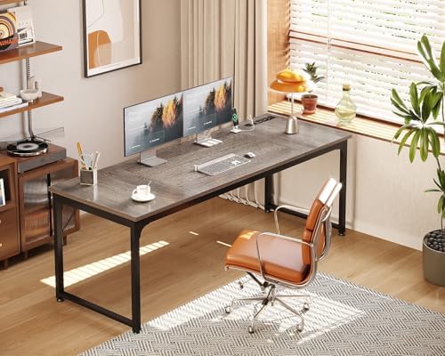 Coleshome 71 Inch Computer Desk with Power Outlet
