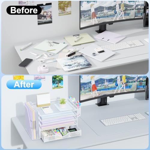 gianotter 5-Tier Desk Organizer with Drawers and File Holders