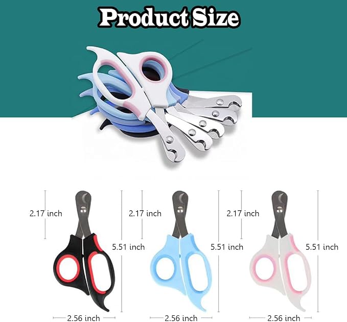 Pet Nail Clippers for Small Animals, Stainless Steel Cat Nail Trimmers with Non-Slip Handle, Safe & Sharp Claw Cutter for Puppies, Cats, Rabbits and Ferrets | Featuring Non-Slip Handle, Safe & Sharp Claw Cutter for Puppies, Cats, Rabbits and Ferrets