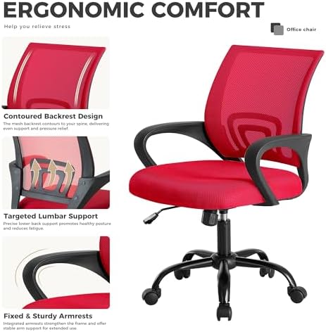 OLIXIS Ergonomic Office Chair 2 Pack, Home Desk Mesh Chairs, Lumbar Support