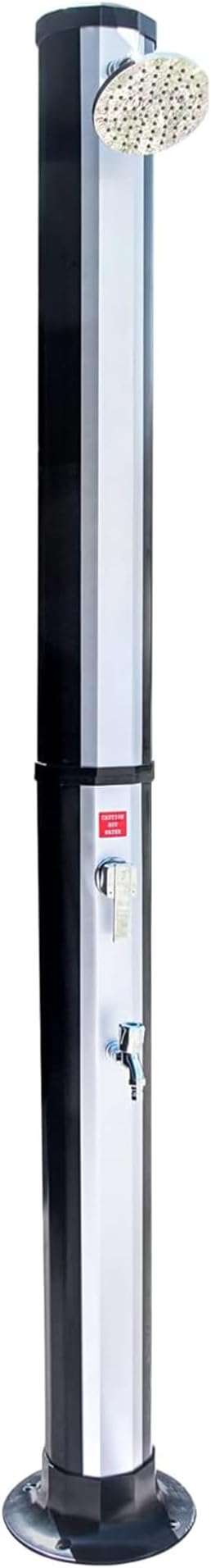 SWIMLINE HYDROTOOLS 7ft Niagara Rainfall Solar Outdoor Shower w/ 10 Gal. Tank & Foot Wash