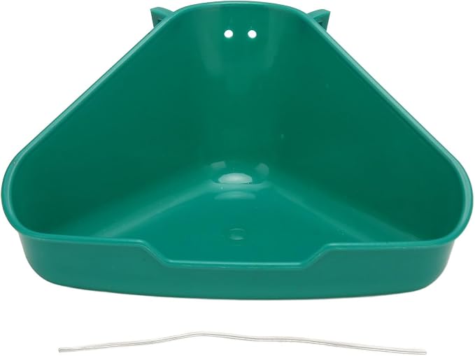 Corner Litter Pan, Pet Toilet for Small Animals with Fixing Accessories for Cage, Odorless Plastic Bunny Litter Box for Rabbits Ferrets Guinea Pigs Rats Chinchilla (S)