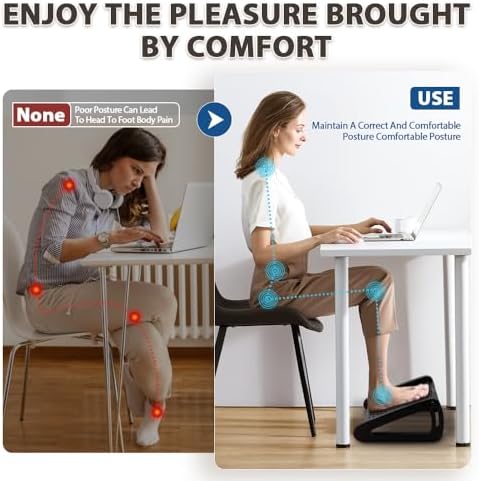 CasaZenith Foot Rest, Six Heights Adjustable Foot Rest Under Desk at Work