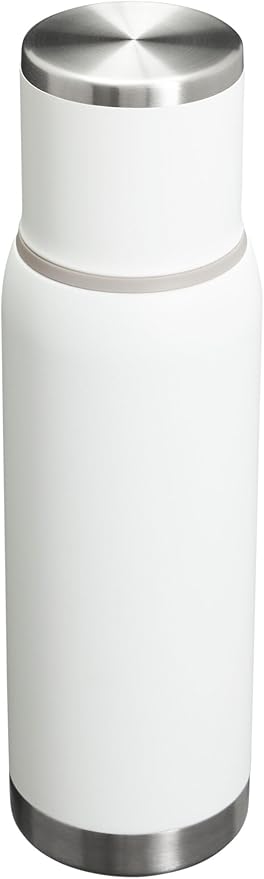 Stanley Adventure-To-Go Vacuum Bottle 1.1 qt | Wide Mouth with Leakproof Cup Lid | Keep Drinks Hot or Cold | Packable for Travel | Insulated Stainless Steel Thermal Bottle | BPA-Free | Frost