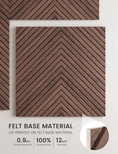 Fluxynara 6-Pack Large Felt Bulletin Board, Walnut Pyramid