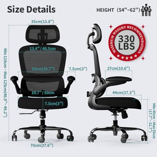 TRALT Office Chair Ergonomic Desk Chair - Gaming Chair with Lumbar Support
