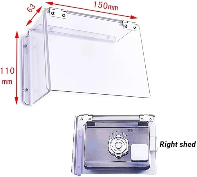Electric Lock Rain Cover, Outdoor Outlet Cover, Outdoor Electronic Mechanical Lock Protective Cover Rain Shell Shelter Protection Waterproof Cover For Electronic Lock Mechanisms (Right)