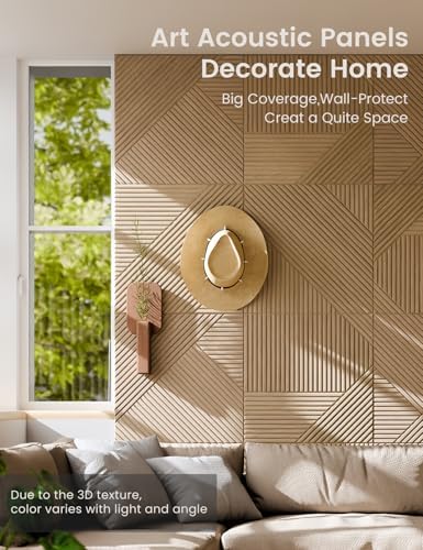 Fluxynara 6-Pack Felt Bulletin Board, Natural Oak Crossing Lines