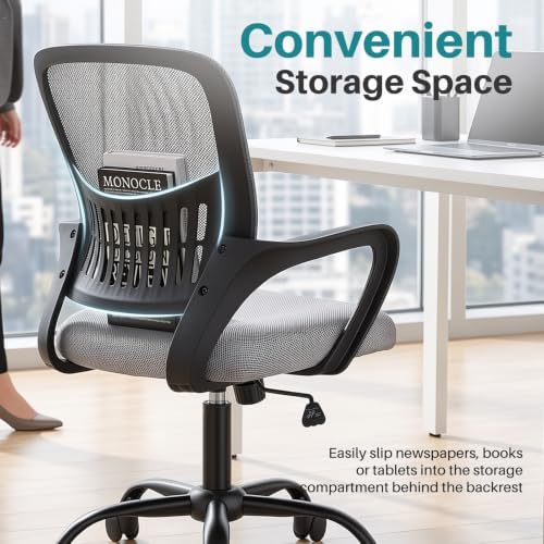 OLIXIS Ergonomic Office Desk Chair, Mid-Back Executive Computer Chair