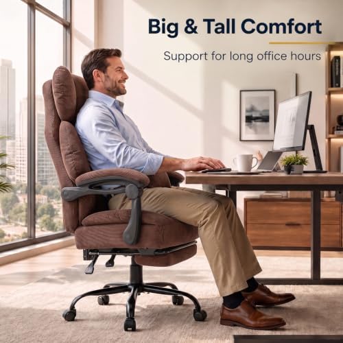 GTPLAYER Big&Tall Ergonomic Gaming Chair, Wide Spring Seat, Linkage Armrest,GRBR