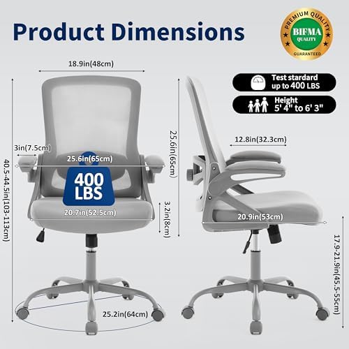 Ergonomic Office Chair Desk Chair with Adjustable Lumbar Support