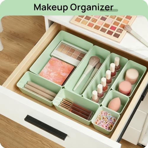Vtopmart 25 Pack Plastic Drawer Organizers with Non-slip Rubber Pads