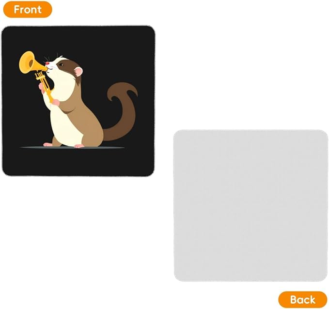 Ferret Blowing A Trumpet Self-Adhesive Immobilizer,Soft Happy, Tress-Free Wrap for Cutting Nails, Machine-Washable