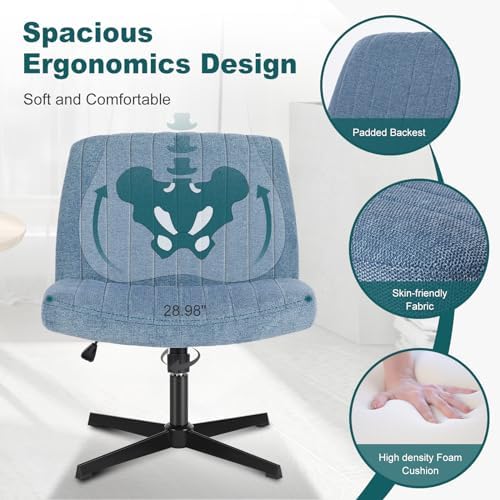 OLIXIS Criss Cross Chair, Vanity Chair, Home Office Desk