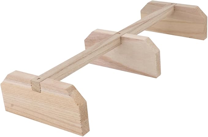 Wooden Bird Stand Perch for Parrot, Single Rack for Leg Exercise | Natural Grain Finish, Colorfast Surface, 1pcs Build, Compact Sizing, Easy Placement in Cages, Toy Item