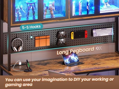 SEDETA L Shaped Gaming Corner Desk with Drawers, Hutch and Storage Shelves