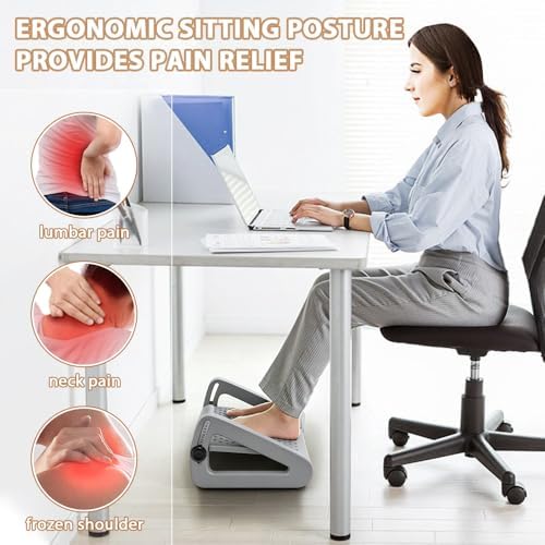 CasaZenith Foot Rest, Six Heights Adjustable Foot Rest Under Desk at Work