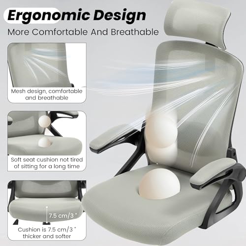Fizzin Office Chair Mesh Computer Chairs with Adjustable Lumbar Support