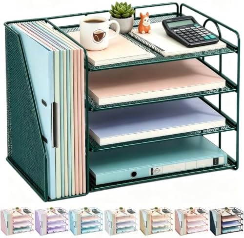 gianotter 4-Tier Paper Organizer With Magazine Holder