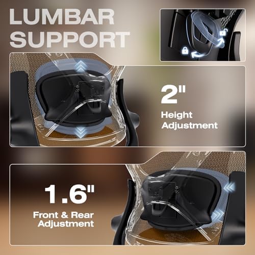 ELABEST X100 Ergonomic Mesh Office Chair with Footrest, Big and Tall Home Desk Chair with 5D Flip-Up Arms, Adjustable 3D Lumbar Support, Gaming & Executive Computer Chair (Tangerine Burst)