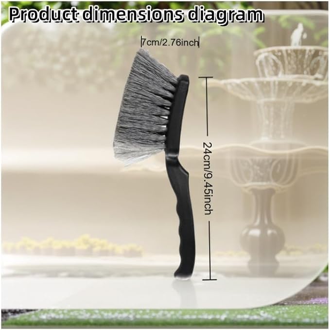 Bird Bath Brushes for Cleaning, Heavy Duty Outdoor Scrub Brush for Bird Feeders & Water Fountains, Concrete Fountain Cleaner Brush with Stiff Bristles, Safe for Birds, 9.44 Inch with Hanging Hole