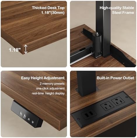 ModernMate 63" L Shaped Executive Standing Desk with 3 Drawers