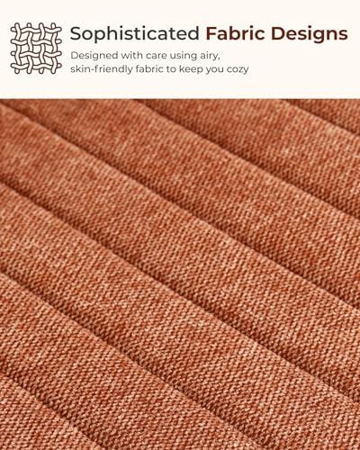 NEO Chair Criss Cross Chair No Wheels, Armless Cross Legged Office Desk Chair, Vanity Makeup Fabric Computer Comfy Adjustable Swivel Ergonomic Living Bedroom for Home Office (Fabric Brown)