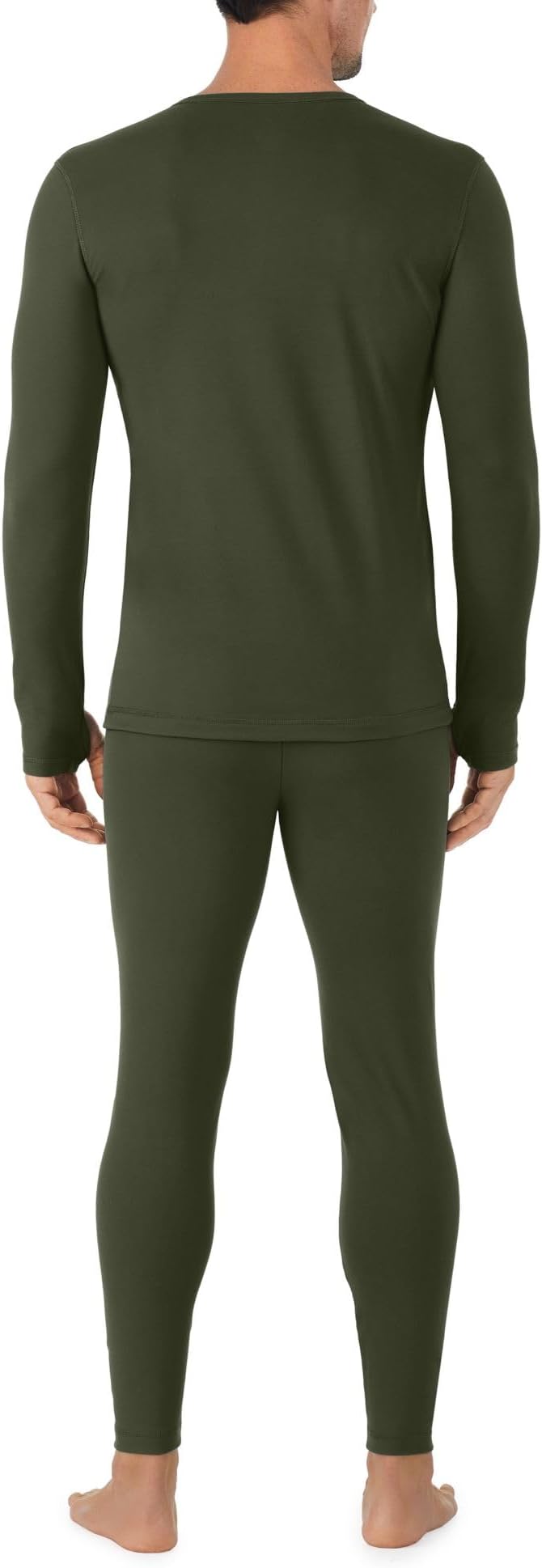 Cuddl Duds Mens Heavyweight Cold Weather Fleece Lined Thermal Set – Long Sleeve Shirt & Leggings – Lounge Sets for Men