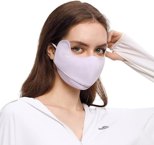 Sun Protection UPF 50+ UV Face Cover Summer Face Mask Neck Gaiter with Ear Loops SLN3M308