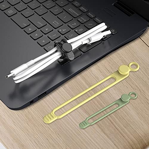 20Pcs Silicone Cable Ties, Cord Organizer Cable Management-2Sizes