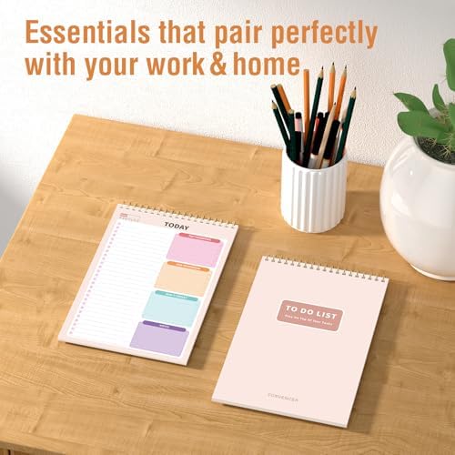 Forvencer To Do List Notepad (6.5 x9.8), To Do List Notebook for Work