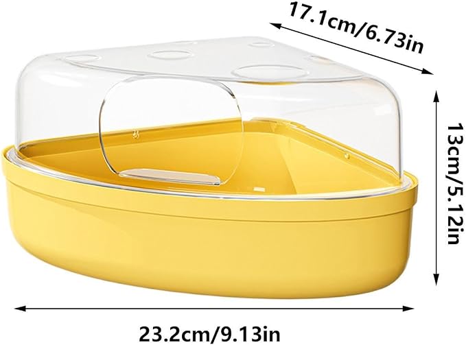 Hamster Sand Bath Container Bathing Digging Transparent Leakproof | Hamster Cage Bathing Sand Box for Mouse Chinchilla Enrichment Play Sleeping Foraging Potty