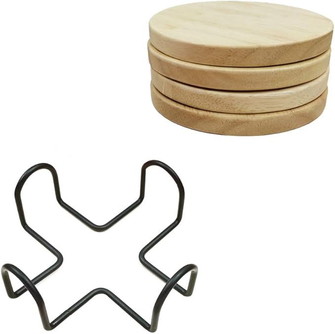 Personalized Monogram Coasters, Custom Engraved - Wooden Drink Coasters, Set of 4 - Great Gifts