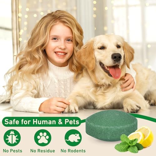 Pest Rodent Repellent, 24 Pack Peppermint Oil Repellent for Mouse Rats Spider Roach Ant Squirrel Pest Control Indoor & Outdoor, Natural Mice Deterrent Replace Trap Poisoning Family & Pet Safe Green