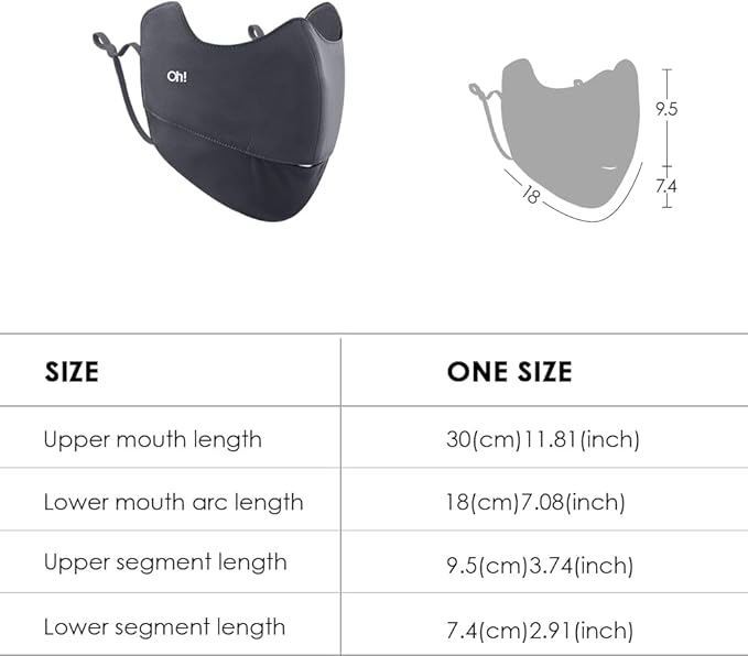 Sun Protection UPF 50+ UV Face Cover Summer Face Mask Neck Gaiter with Ear Loops SLN3M308