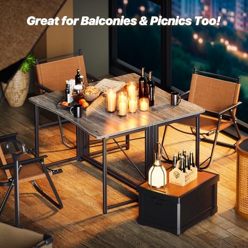 Huuger Folding Desk for Small Spaces, 39.4 Inch Foldable Computer Table