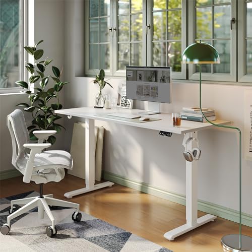 Agilestic 48 * 24 Inch Height Adjustable Electric Standing Desk, White
