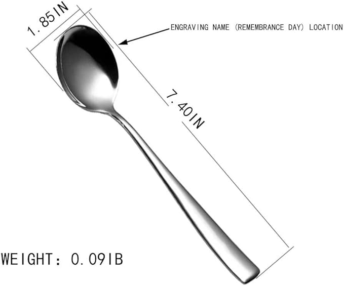 Custom Personalized Engraved Spoon - Your Idea, Text, Message in Stainless Steel - Unique Gift for Best Friend, Lover, Parent, Child