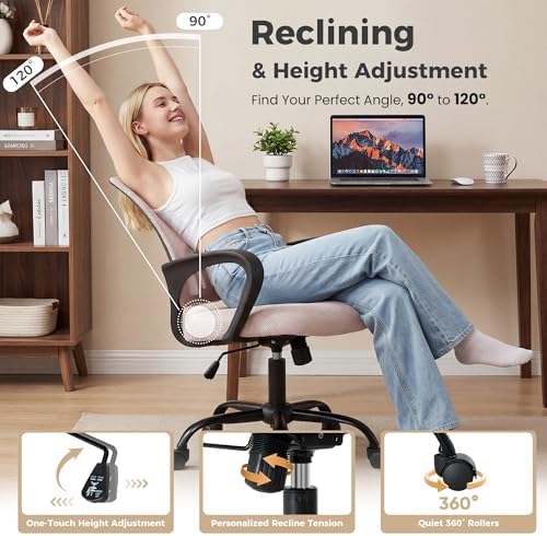 OLIXIS Ergonomic Office Chair, Home Desk Mesh Chairs, Lumbar Support