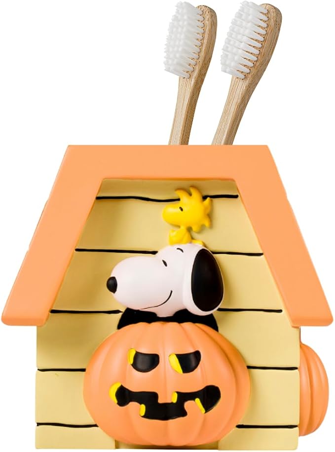 Peanuts Snoopy Toothbrush Holder - Makeup Brushes/Pens Tumbler, (Officially Licensed Product) by Franco