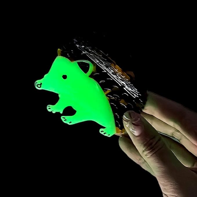 Autumn Hedgehog Shape Hair Claw Clip Glow in the Dark Animal Non-Slip Hair Accessories for Thin Medium Hair Women Girls