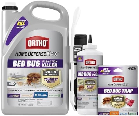 Ortho Home Defense Max 3-Step Bed Bug Solution System, Bed Bug Treatment System, Includes Traps, Spray and Powder, Treat Rooms, Beds, Cracks and Crevices