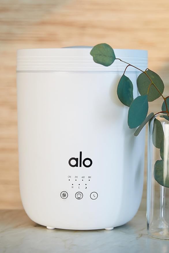 Alo Aura Diffuser | Essential Oil Diffuser & Cool Mist Humidifier | Quiet Operation | Covers 700 Sq. Ft | Up to 22 Hrs Runtime | for Home, Workout Studios, Classrooms |