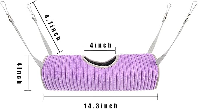 Ferret Tunnel Hanging Hammock Bed, Small Animal Rats Squirrel Toy