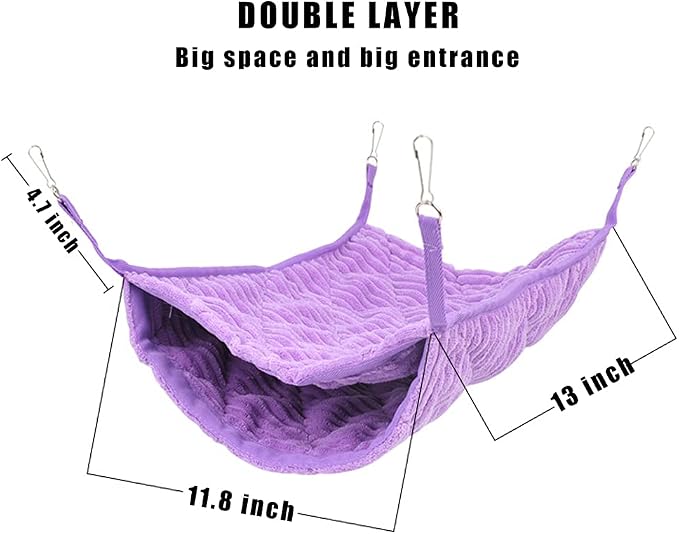 Large Ferret Hammock, Hanging Tunnel Bed for Cage Rats Chinchilla