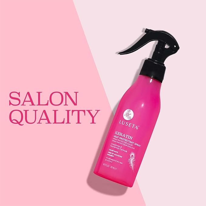 Luseta Keartin Heat Protectant Hair Spray Smoothing & Nourishing Thermal Protection Treatment for Dry and Damaged Hair, Frizz Control，Repair Split Ends 8.5oz