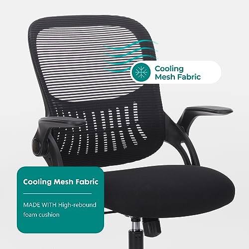 Sweetcrispy Executive Home Office Chair, Mesh Office Chair, Black